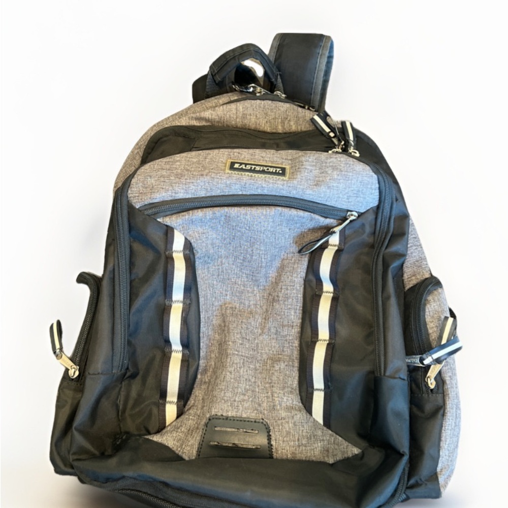 Eastsport Gray and Black Backpack with Accent Stripes